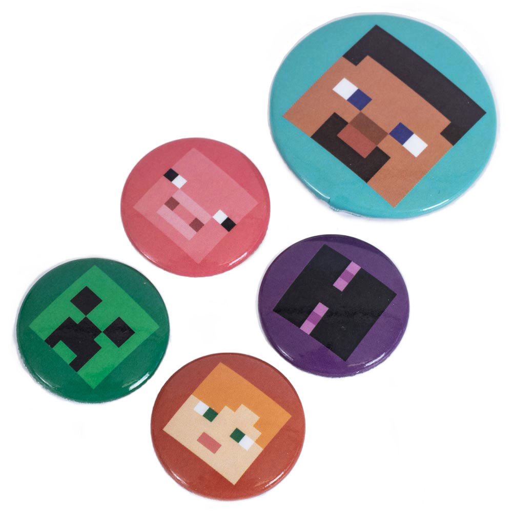 Official Minecraft Button Badge Set