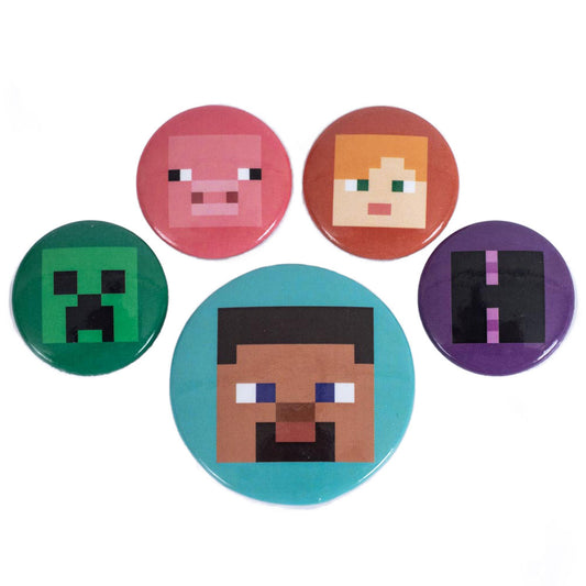 Official Minecraft Button Badge Set