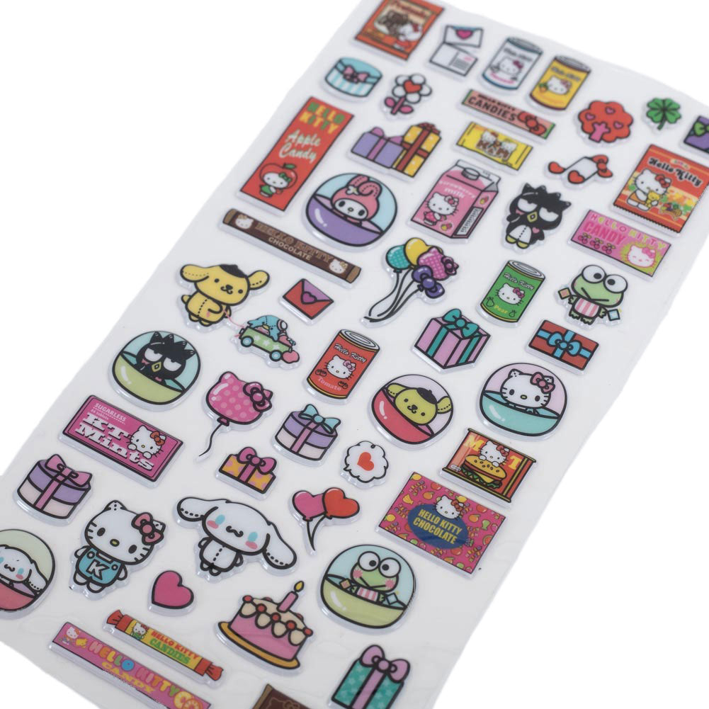 Official Hello Kitty Puff Sticker Set