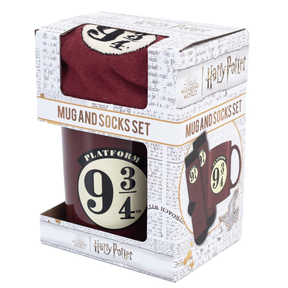 Official Harry Potter 9 & 3 Quarters Mug & Sock Set