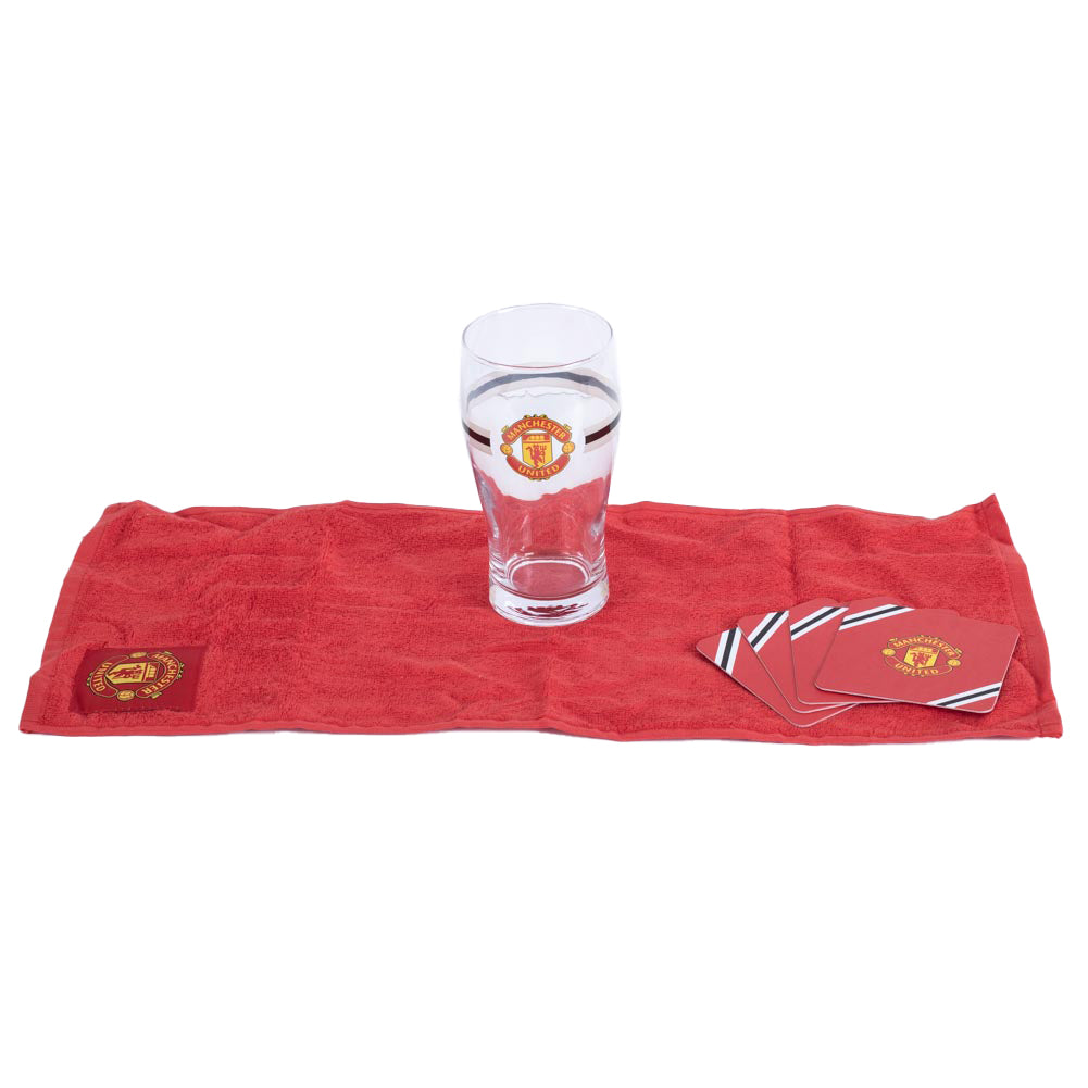 Official Manchester United FC Core Stripe Mini Bar Set