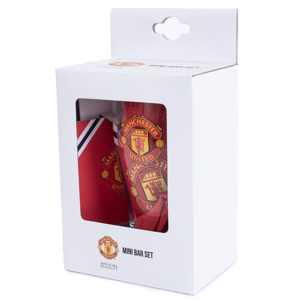 Official Manchester United FC Core Stripe Mini Bar Set