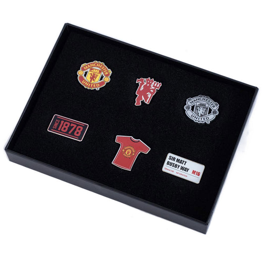 Official Manchester United FC 6pc Badge Set