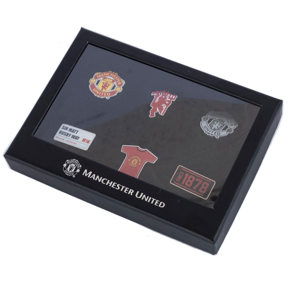 Official Manchester United FC 6pc Badge Set