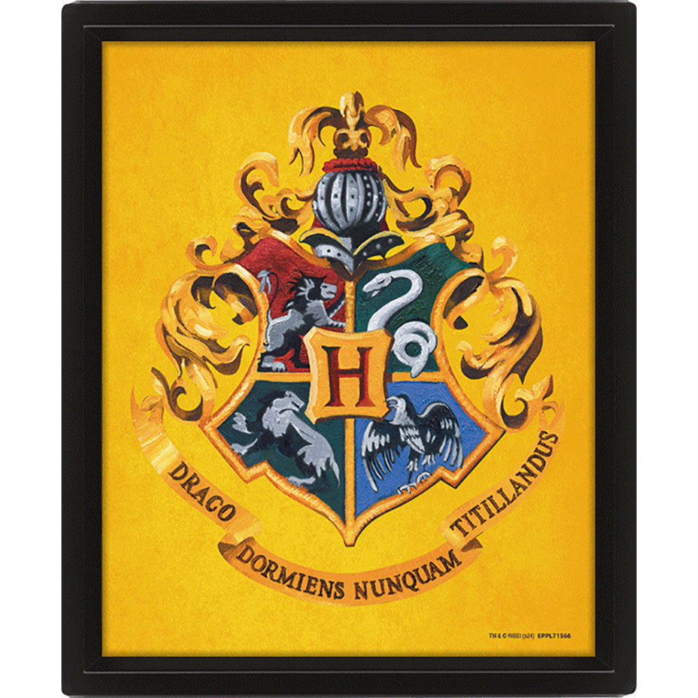 Official Harry Potter Hufflepuff Framed 3D Picture