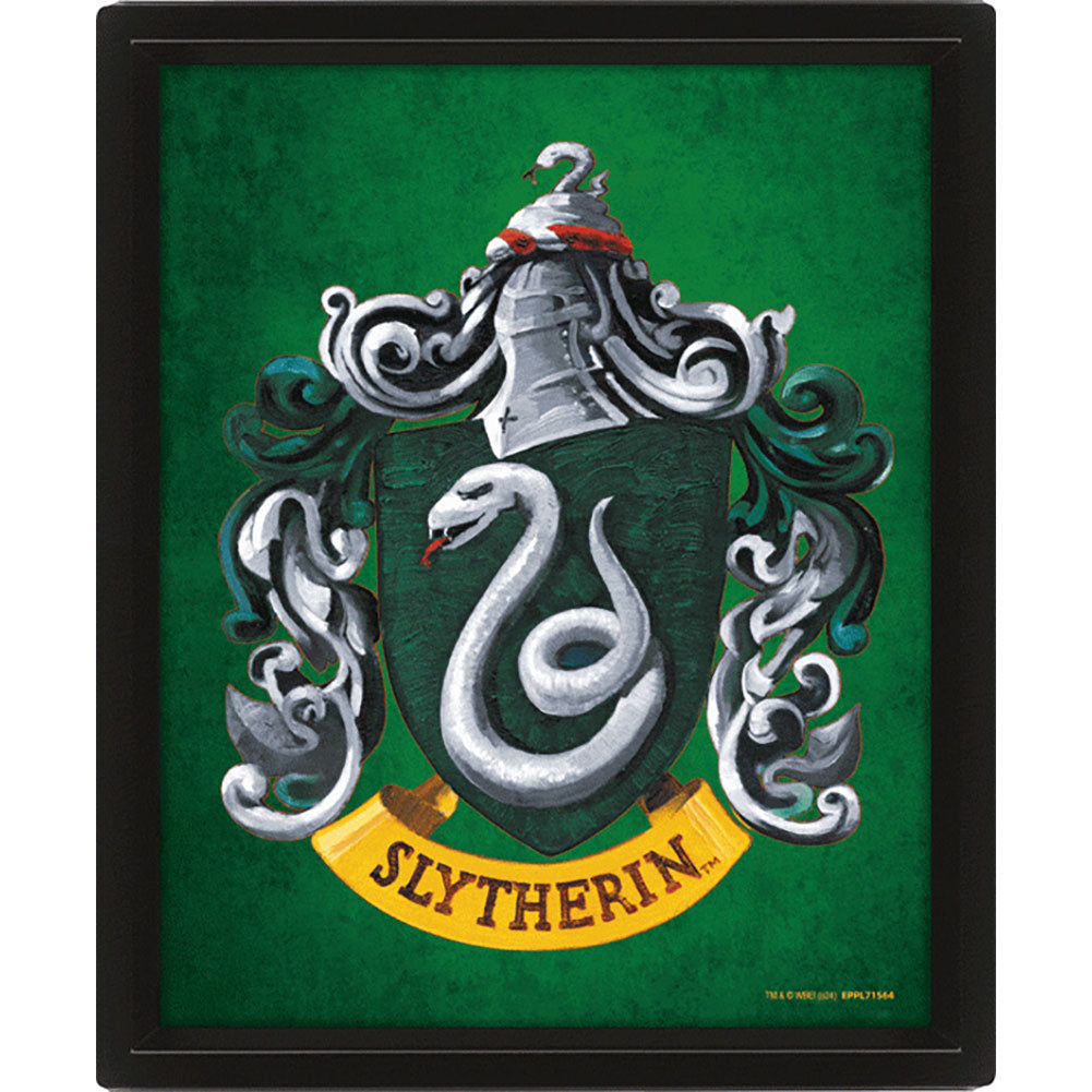 Official Harry Potter Slytherin Framed 3D Picture