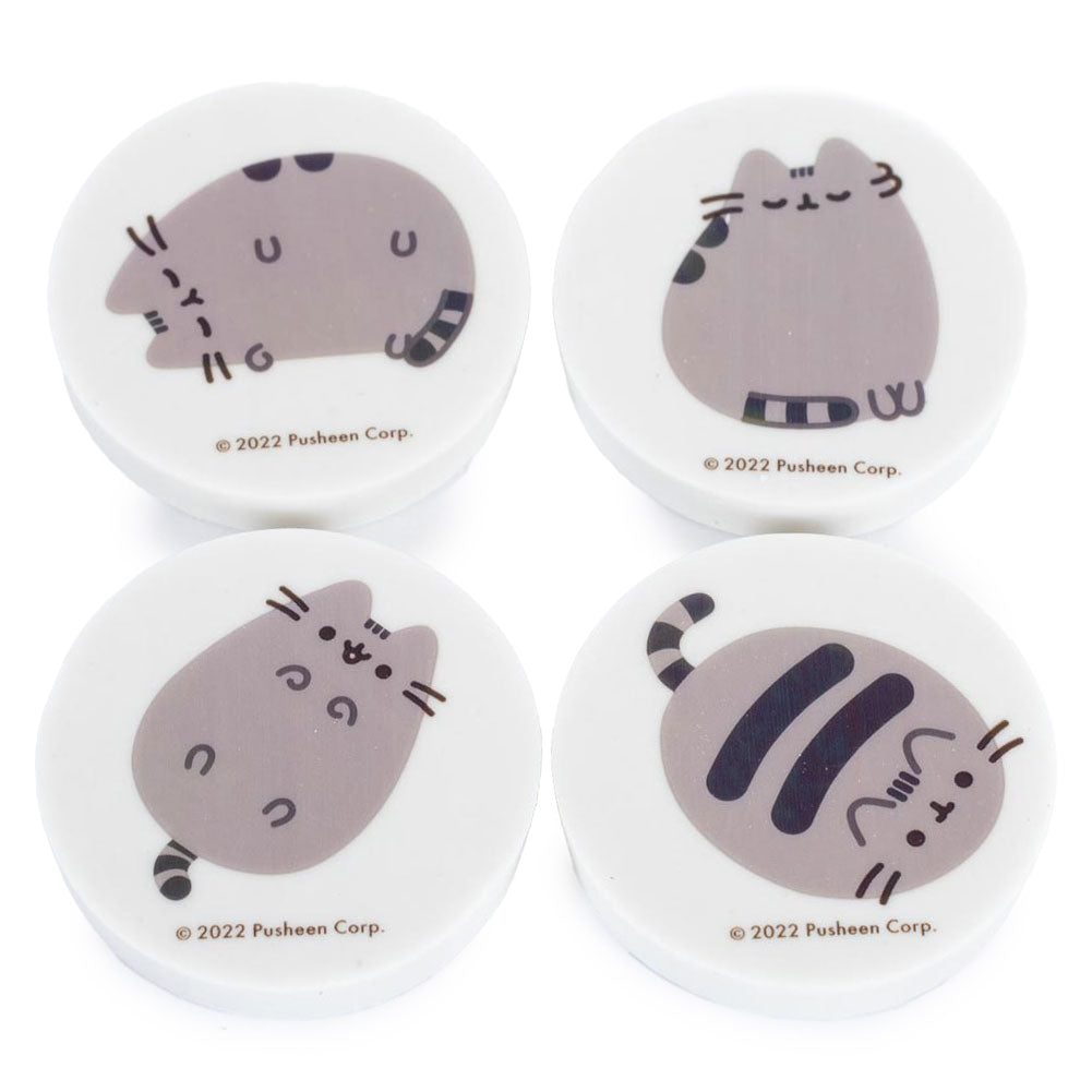 Official Pusheen 4pk Eraser Set