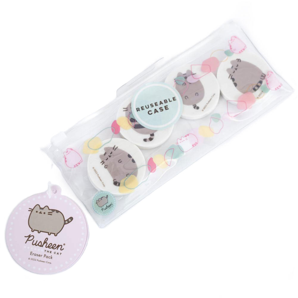 Official Pusheen 4pk Eraser Set