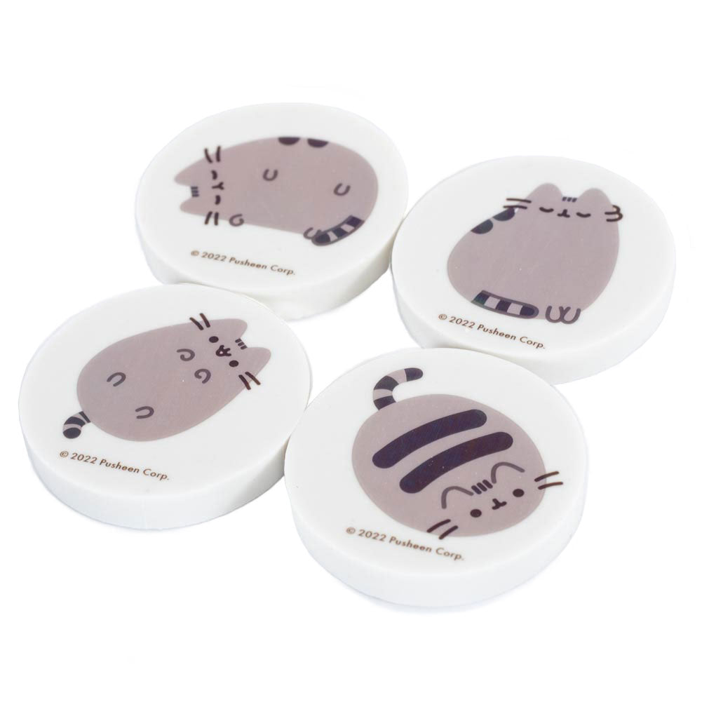 Official Pusheen 4pk Eraser Set