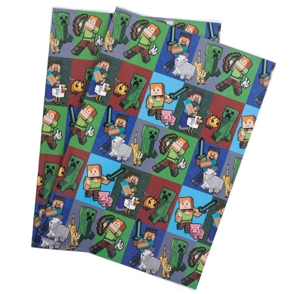 Official Minecraft Characters Gift Wrap