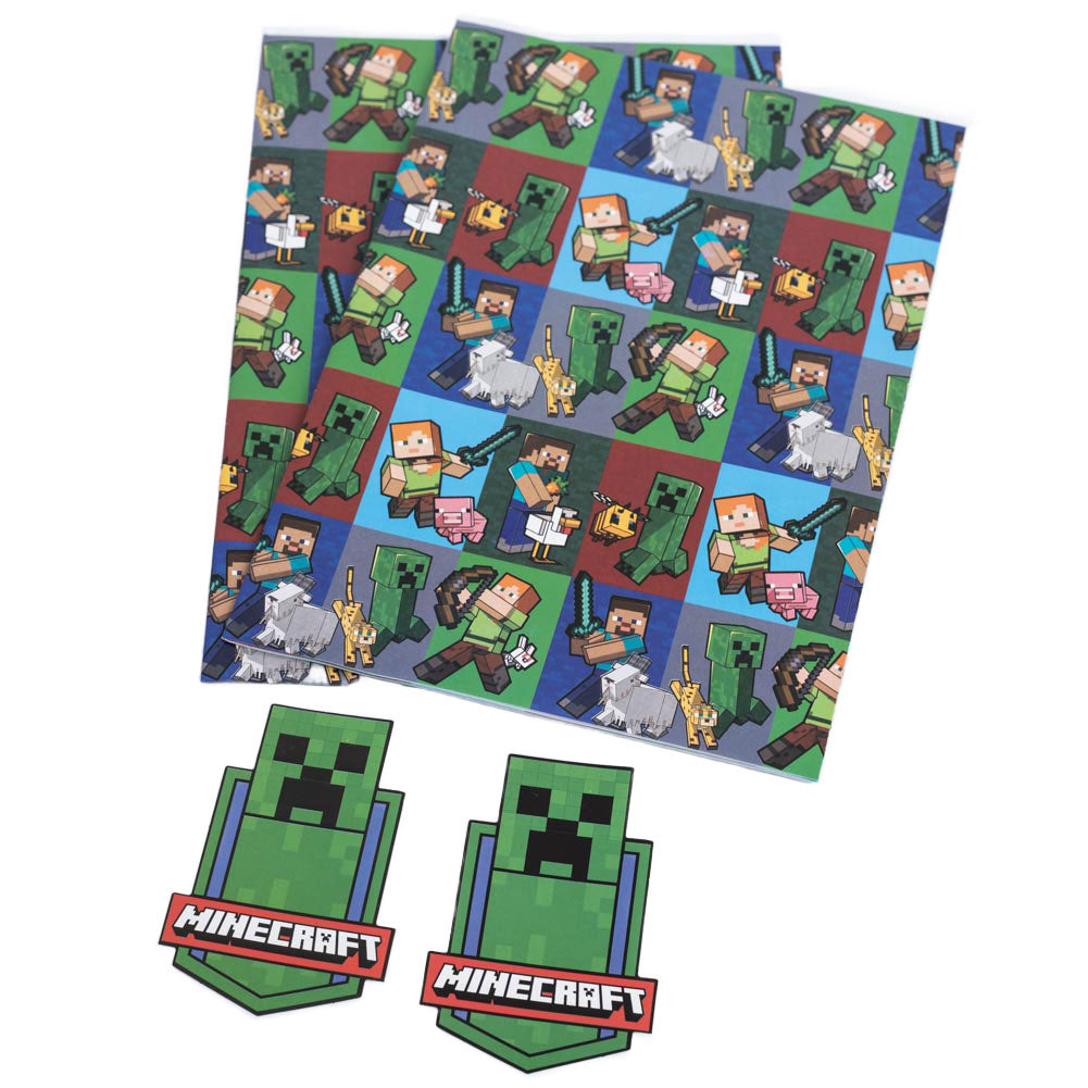 Official Minecraft Characters Gift Wrap