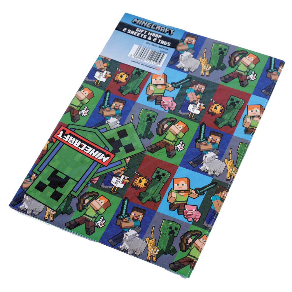 Official Minecraft Characters Gift Wrap