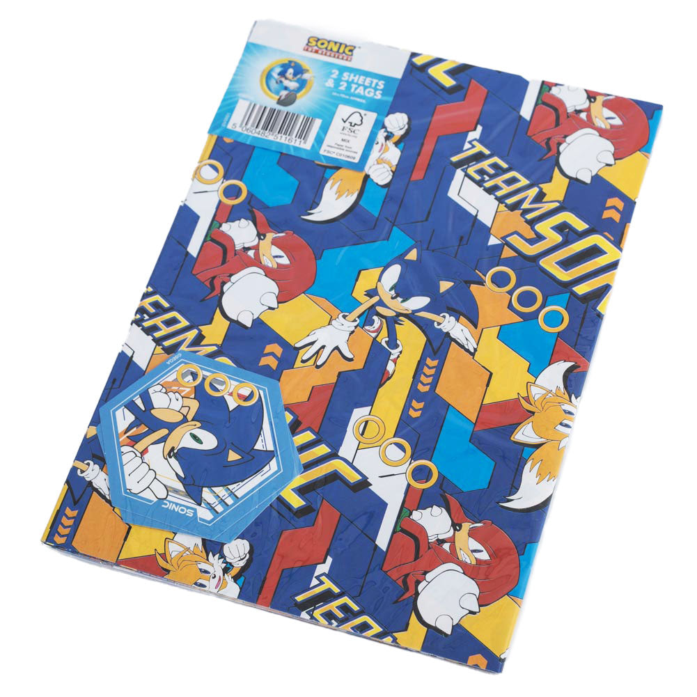 Official Sonic The Hedgehog Gift Wrap