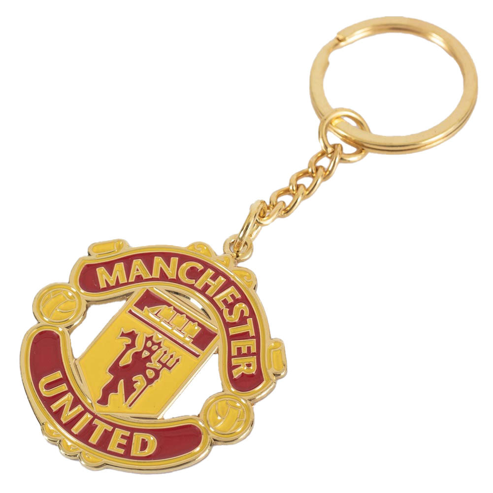 Official Manchester United FC Keyring & Badge Set