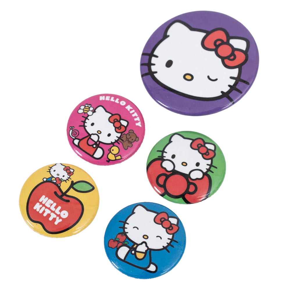 Official Hello Kitty Button Badge Set