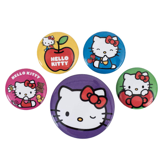 Official Hello Kitty Button Badge Set