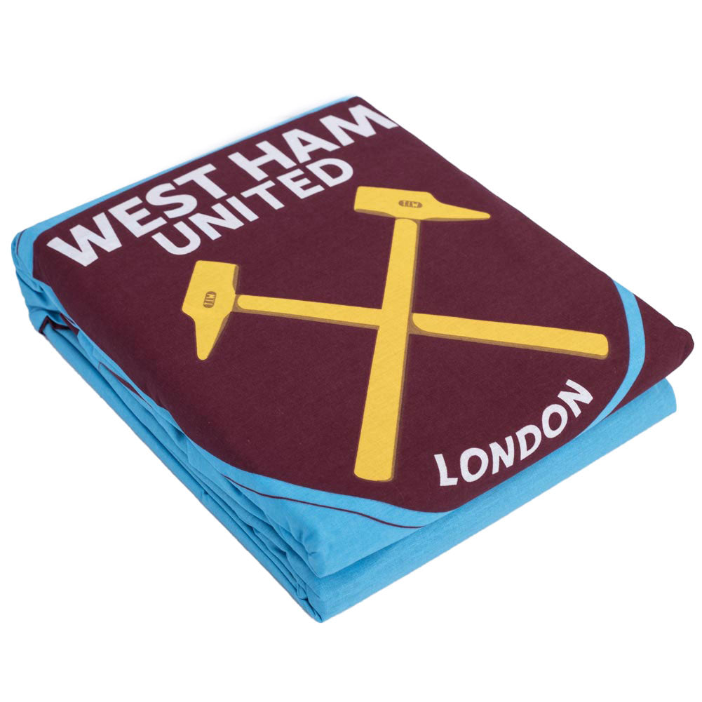 Official West Ham United FC Colour Split King Duvet Set