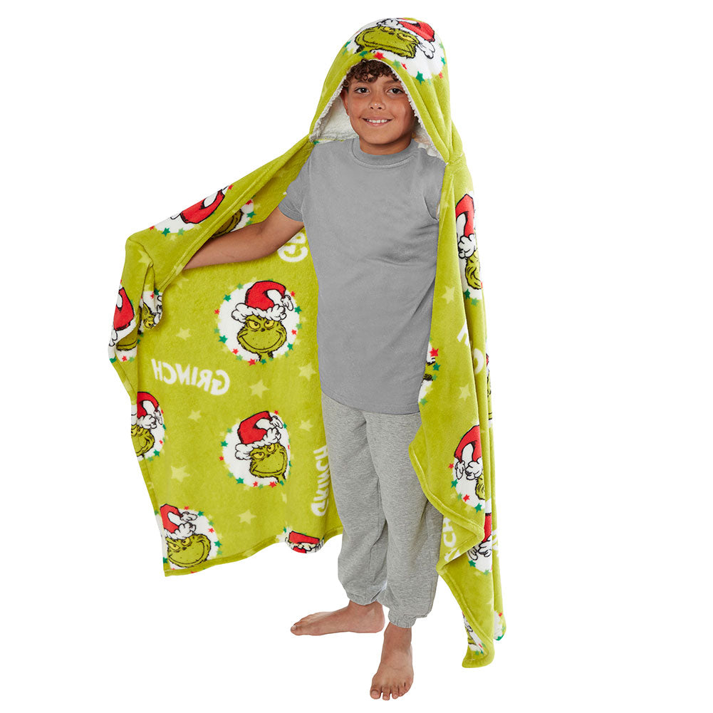 Official The Grinch Youths Hooded Blanket