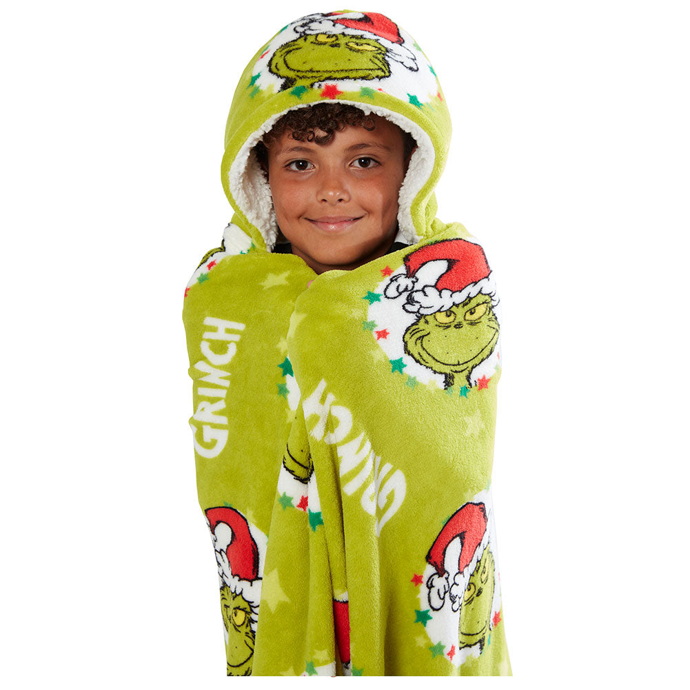 Official The Grinch Youths Hooded Blanket