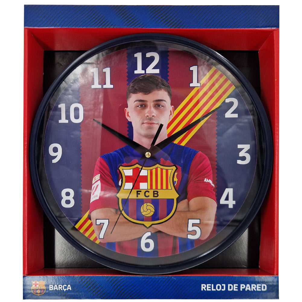 Official FC Barcelona Pedri Wall Clock