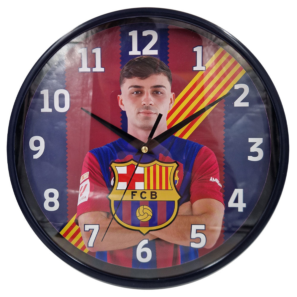 Official FC Barcelona Pedri Wall Clock