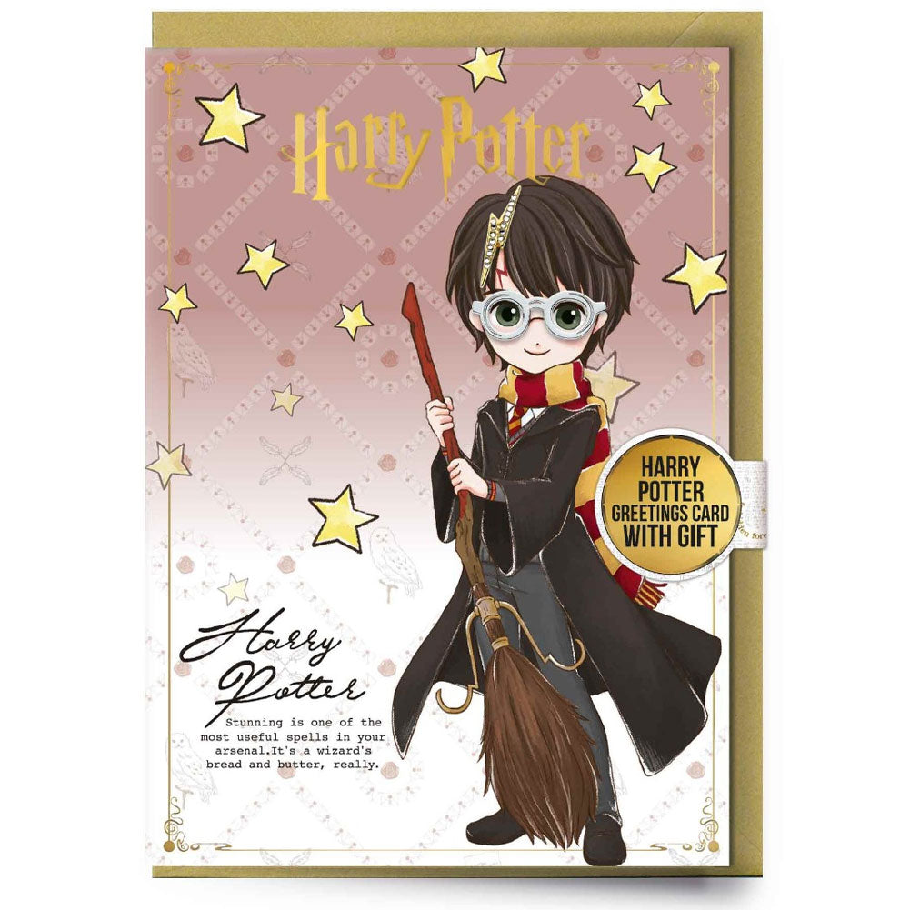 Official Harry Potter Greetings Card with Badge