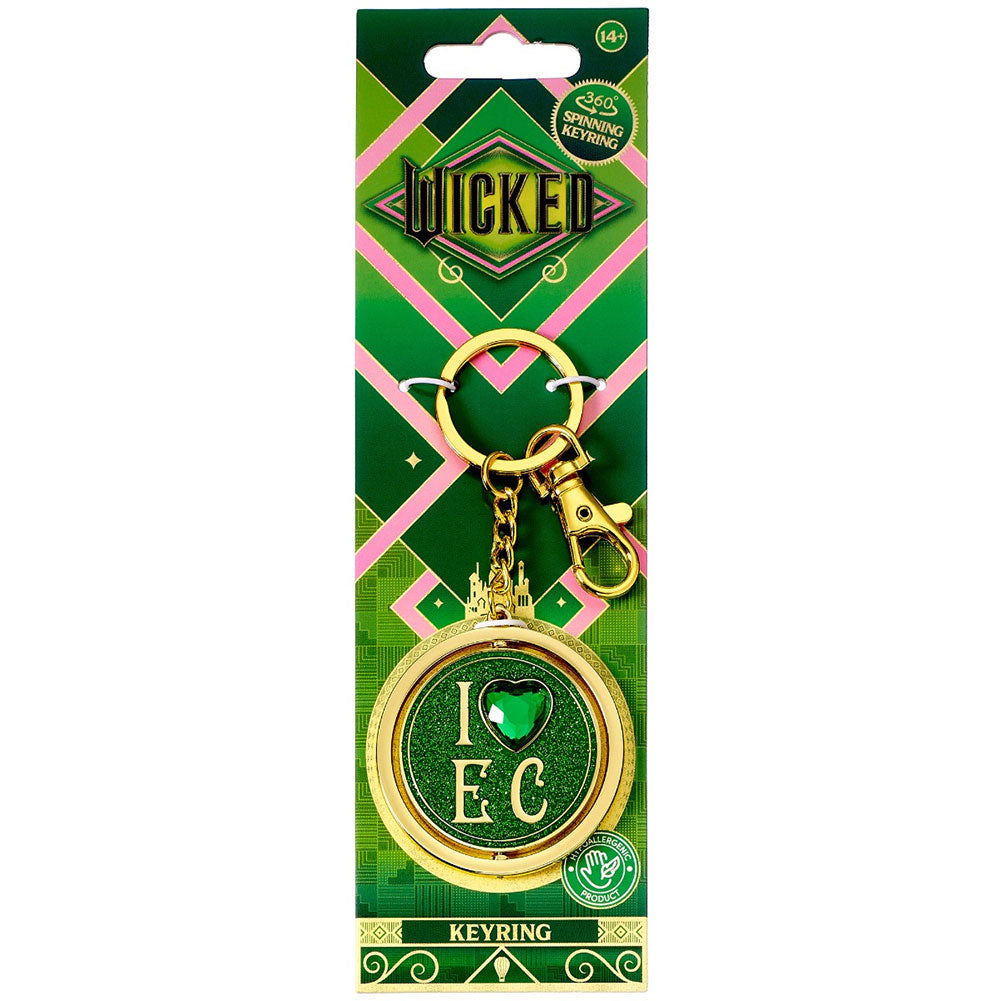 Official Wicked I Love Emerald City Spinner Keyring