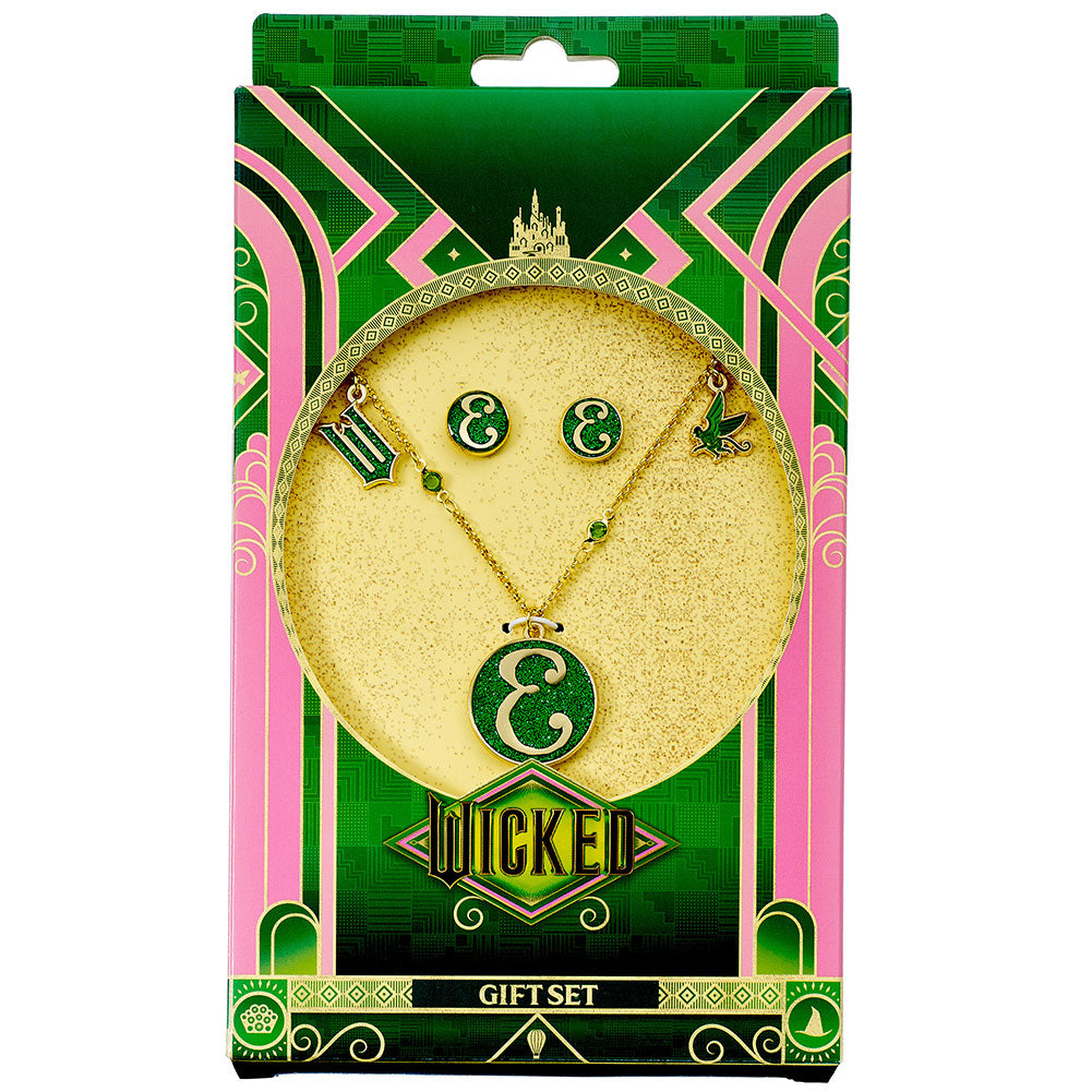 Official Wicked Gold Plated Elphaba Necklace & Earrings