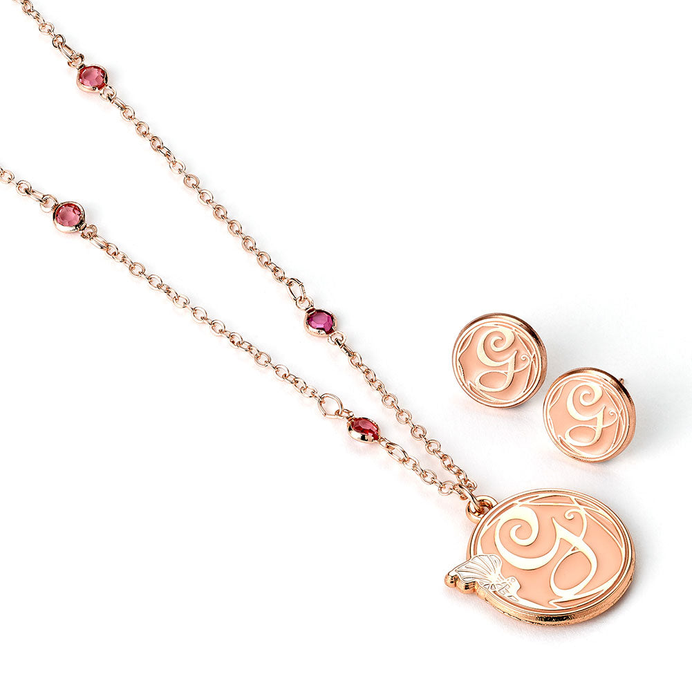 Official Wicked Rose Gold Plated Glinda Necklace & Earrings