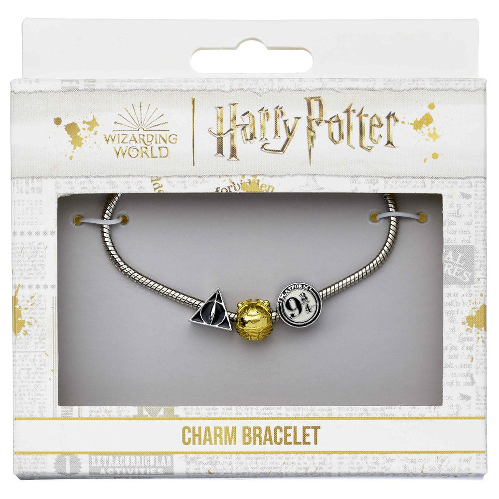 Official Harry Potter Silver Plated Bead Charm Bracelet