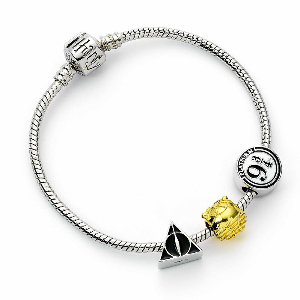 Official Harry Potter Silver Plated Bead Charm Bracelet