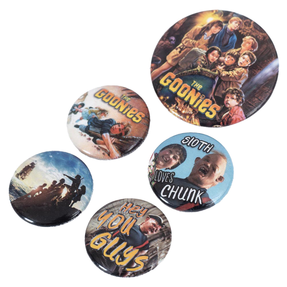 Official The Goonies Button Badge Set