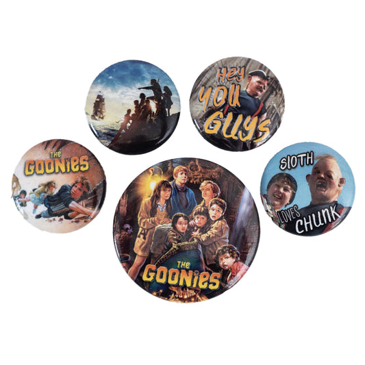 Official The Goonies Button Badge Set