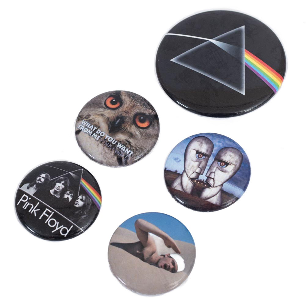 Official Pink Floyd Classic Button Badge Set