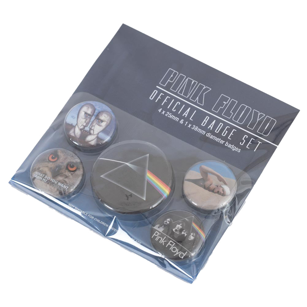 Official Pink Floyd Classic Button Badge Set