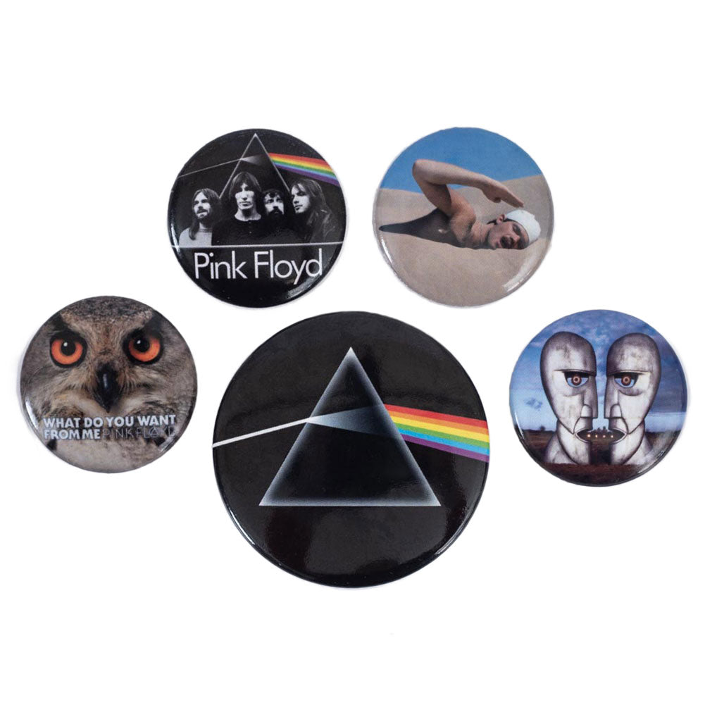 Official Pink Floyd Classic Button Badge Set