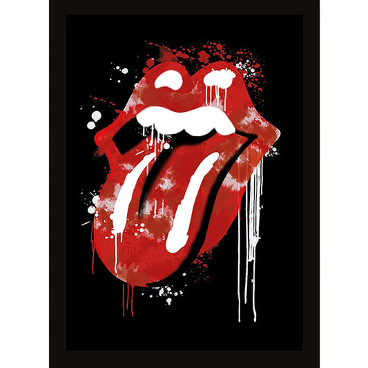 Official The Rolling Stones Graffiti Lips Picture 16 x 12