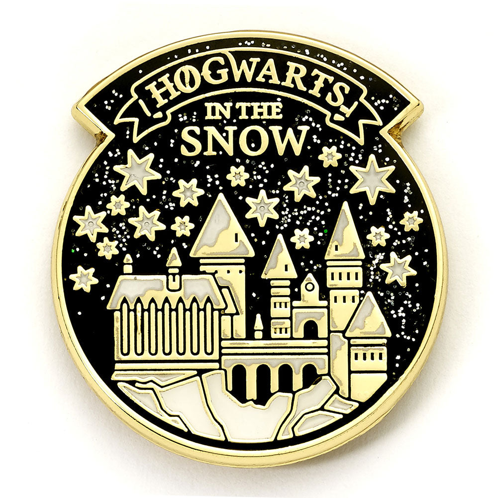 Official Harry Potter Hogwarts Winter Greetings Card with Badge