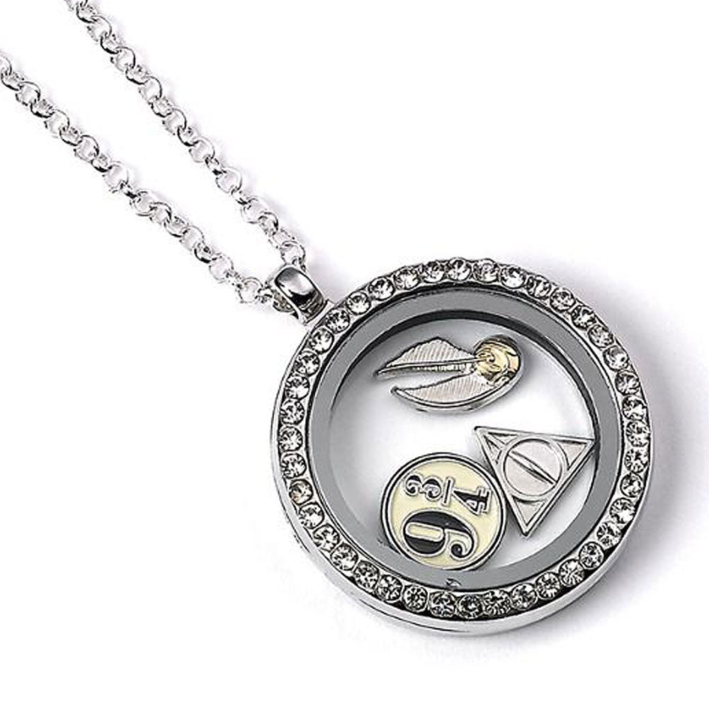 Official Harry Potter Silver Plated Charm Locket Necklace